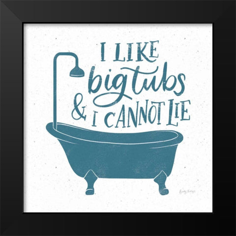 Turkish Tile Bathroom Puns II Black Modern Wood Framed Art Print by Thorns, Becky