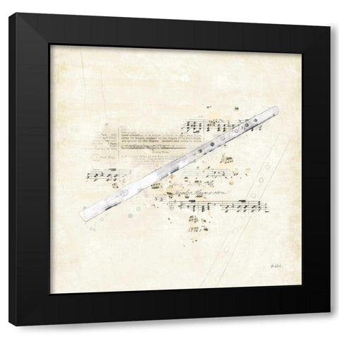 Musical Gift V Black Modern Wood Framed Art Print with Double Matting by Pertiet, Katie