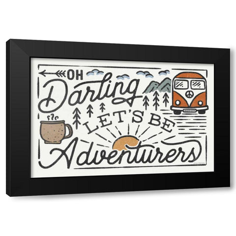 Adventurous I Black Modern Wood Framed Art Print with Double Matting by Marshall, Laura