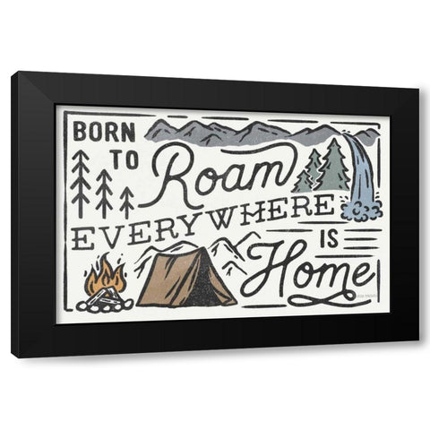 Adventurous II Black Modern Wood Framed Art Print by Marshall, Laura