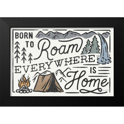 Adventurous II Black Modern Wood Framed Art Print by Marshall, Laura