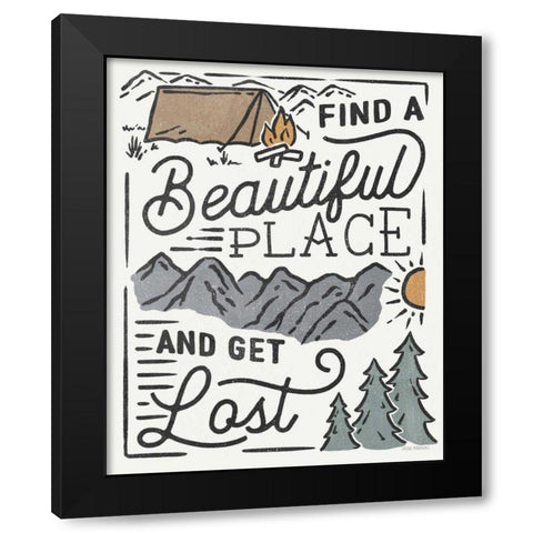 Adventurous V Black Modern Wood Framed Art Print with Double Matting by Marshall, Laura