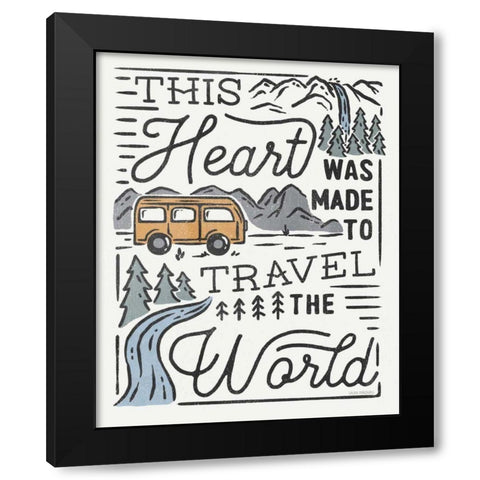 Adventurous VI Black Modern Wood Framed Art Print with Double Matting by Marshall, Laura