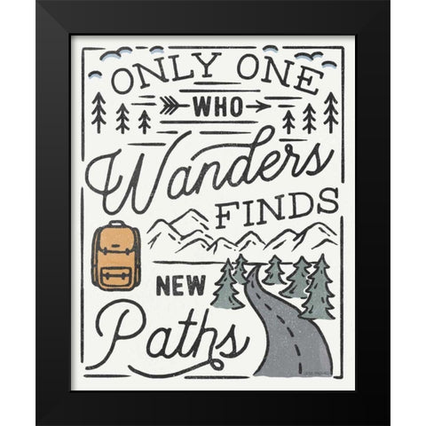Adventurous VII Black Modern Wood Framed Art Print by Marshall, Laura