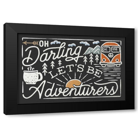 Adventurous I Black Black Modern Wood Framed Art Print by Marshall, Laura