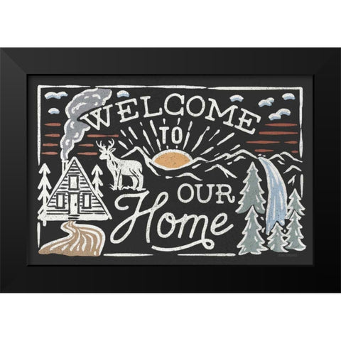 Adventurous III Black Black Modern Wood Framed Art Print by Marshall, Laura