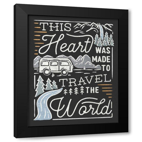Adventurous VI Black Black Modern Wood Framed Art Print with Double Matting by Marshall, Laura