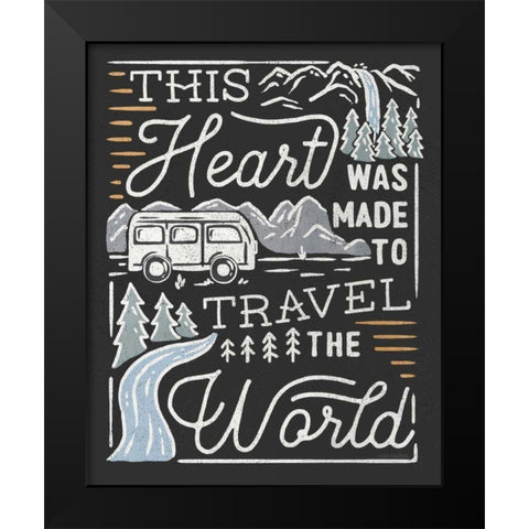 Adventurous VI Black Black Modern Wood Framed Art Print by Marshall, Laura