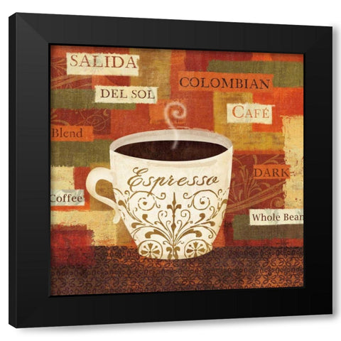 World Flavor IV Black Modern Wood Framed Art Print by Charron, Veronique