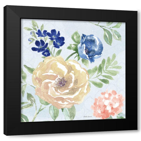 Coastline Botanical II Blue Black Modern Wood Framed Art Print by Grove, Beth