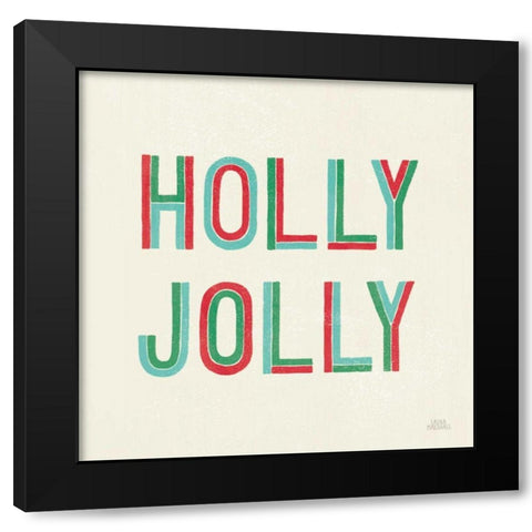 Christmas Sentiments IV Black Modern Wood Framed Art Print with Double Matting by Marshall, Laura
