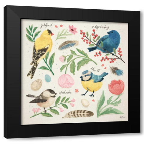 Bird Study II Black Modern Wood Framed Art Print by Penner, Janelle