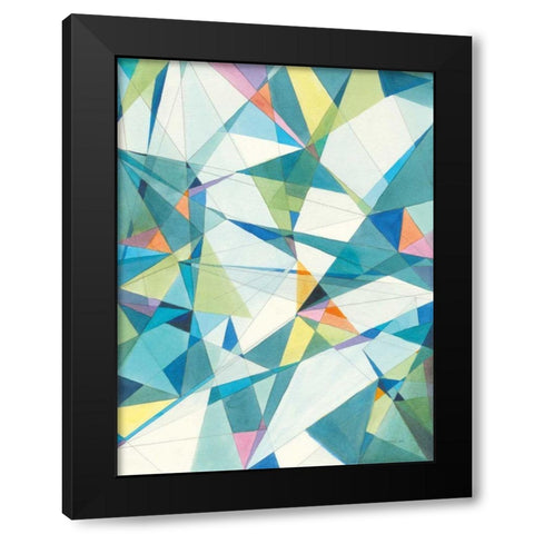 Prism I Black Modern Wood Framed Art Print with Double Matting by Nai, Danhui