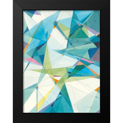 Prism II Black Modern Wood Framed Art Print by Nai, Danhui