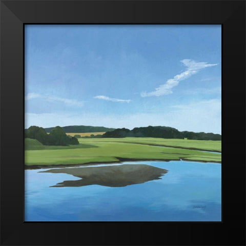 Seapowet Marsh Black Modern Wood Framed Art Print by Lovell, Kathrine