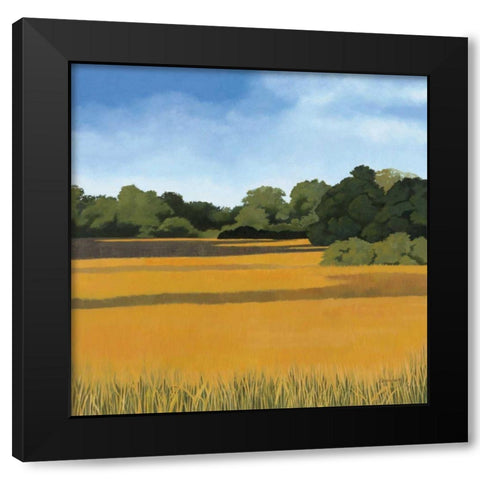 Across from Pond Bridge Black Modern Wood Framed Art Print with Double Matting by Lovell, Kathrine