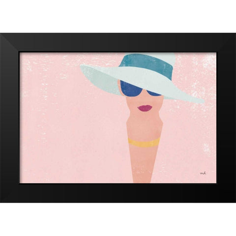 Fashion Forward Black Modern Wood Framed Art Print by Hershey, Moira