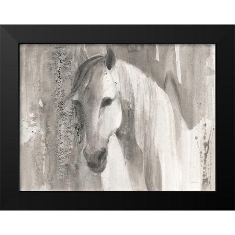 Quiet and Calm Brown Black Modern Wood Framed Art Print by Hristova, Albena