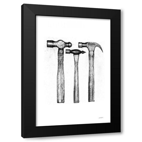Hammers Black Modern Wood Framed Art Print by Schick, Mike