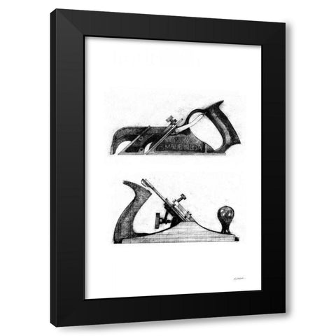 Planes Black Modern Wood Framed Art Print by Schick, Mike