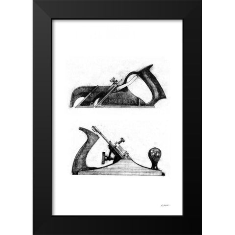 Planes Black Modern Wood Framed Art Print by Schick, Mike