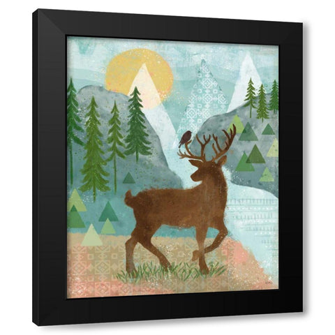 Woodland Forest II Black Modern Wood Framed Art Print with Double Matting by Charron, Veronique