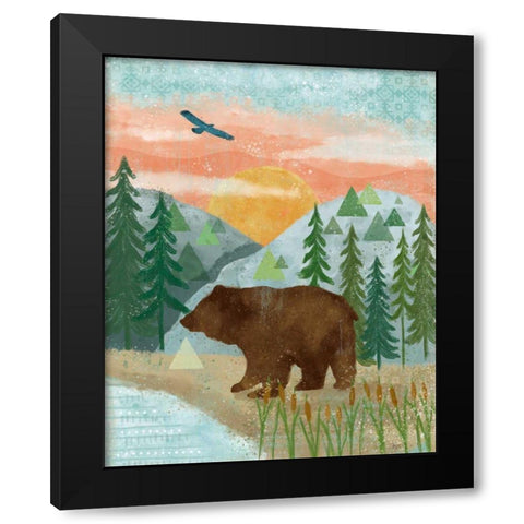 Woodland Forest III Black Modern Wood Framed Art Print with Double Matting by Charron, Veronique