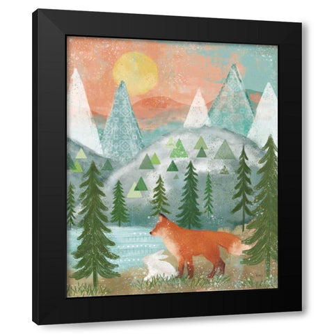 Woodland Forest V Black Modern Wood Framed Art Print by Charron, Veronique