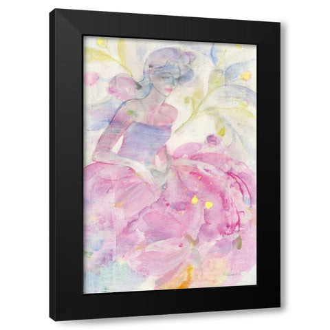 Dancer I Black Modern Wood Framed Art Print with Double Matting by Hristova, Albena