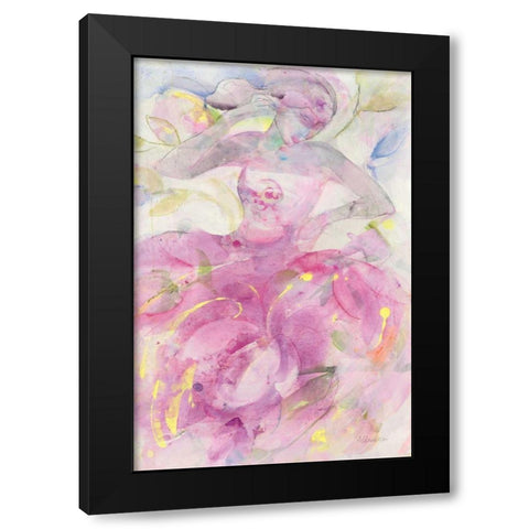 Dancer II Black Modern Wood Framed Art Print with Double Matting by Hristova, Albena