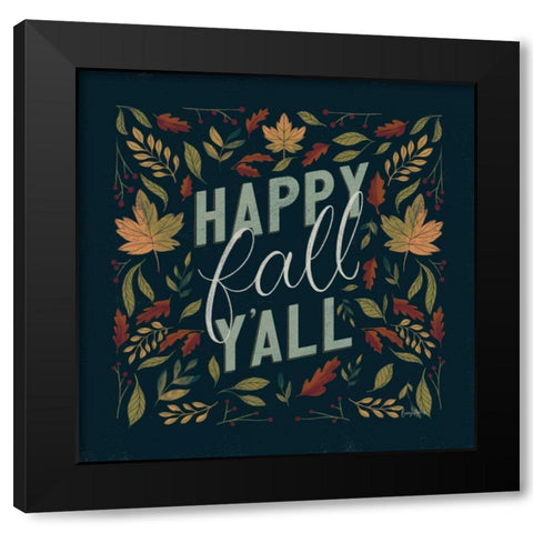 Autumn Sayings I v2 Black Modern Wood Framed Art Print by Thorns, Becky