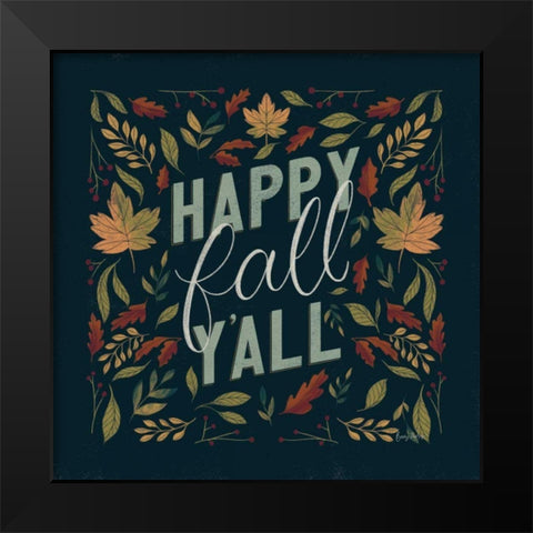 Autumn Sayings I v2 Black Modern Wood Framed Art Print by Thorns, Becky