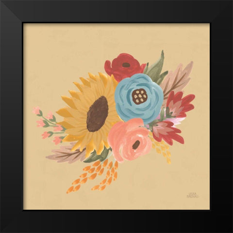 Harvest Garden Flowers I Black Modern Wood Framed Art Print by Marshall, Laura