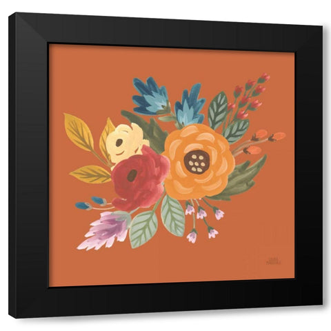 Harvest Garden Flowers II Black Modern Wood Framed Art Print with Double Matting by Marshall, Laura