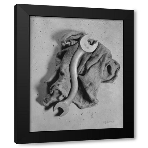Cap Wrench Black Modern Wood Framed Art Print with Double Matting by Goldstein, Ed
