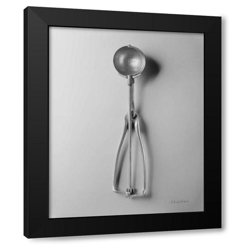 Ice Cream Scoop II Black Modern Wood Framed Art Print by Goldstein, Ed