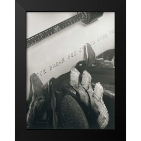 Typewriter Black Modern Wood Framed Art Print by Goldstein, Ed