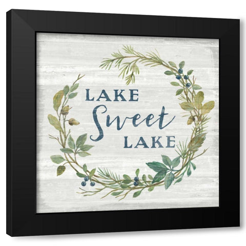 Lakeside Retreat V Black Modern Wood Framed Art Print by Vassileva, Silvia