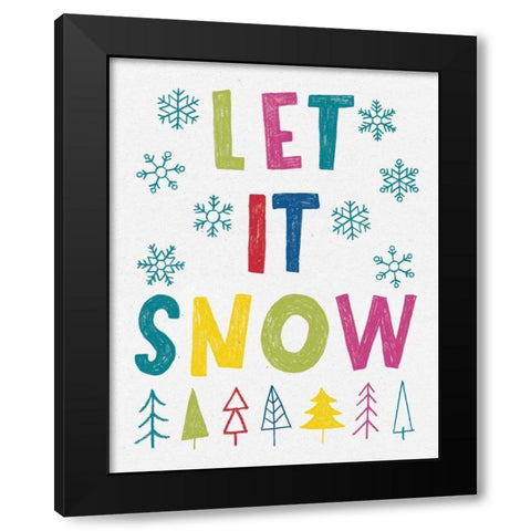 Merry and Bright II Black Modern Wood Framed Art Print with Double Matting by Hershey, Moira