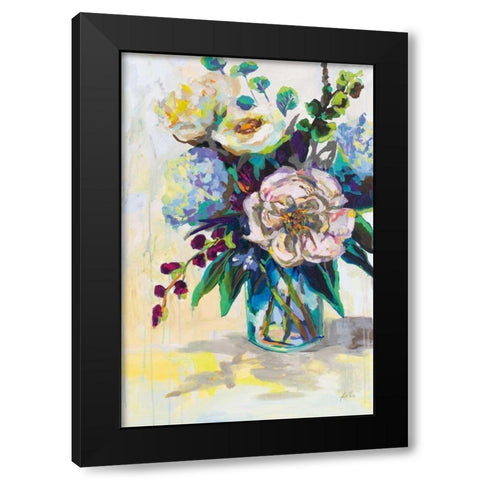 Glowing on White Black Modern Wood Framed Art Print with Double Matting by Vertentes, Jeanette