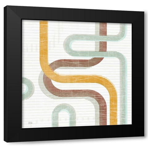 Subway Lines I Black Modern Wood Framed Art Print by Averinos, Melissa