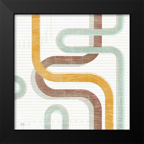 Subway Lines I Black Modern Wood Framed Art Print by Averinos, Melissa