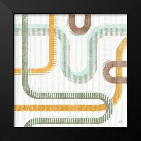 Subway Lines II Black Modern Wood Framed Art Print by Averinos, Melissa
