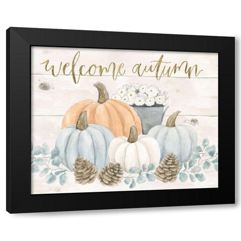 Welcome Autumn Black Modern Wood Framed Art Print by Jackson, Jenaya