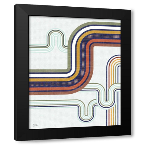 Retro Subway I Black Modern Wood Framed Art Print with Double Matting by Averinos, Melissa