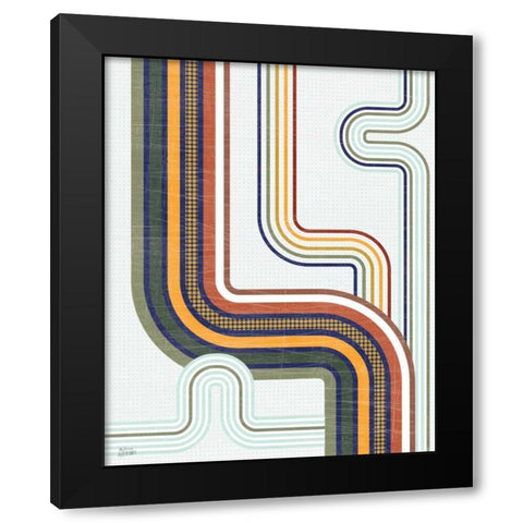 Retro Subway II Black Modern Wood Framed Art Print by Averinos, Melissa