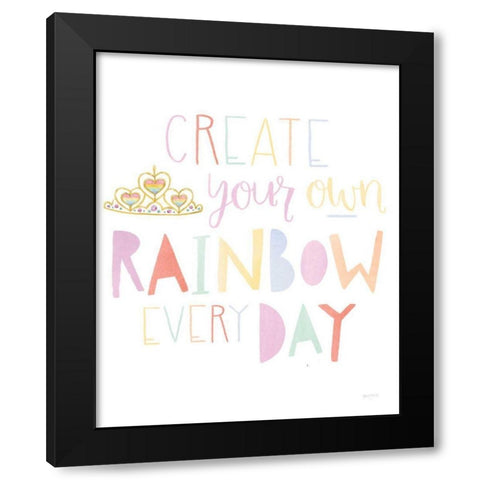 Lets Chase Rainbows III Black Modern Wood Framed Art Print by Jackson, Jenaya