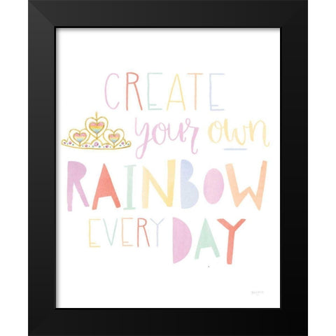 Lets Chase Rainbows III Black Modern Wood Framed Art Print by Jackson, Jenaya