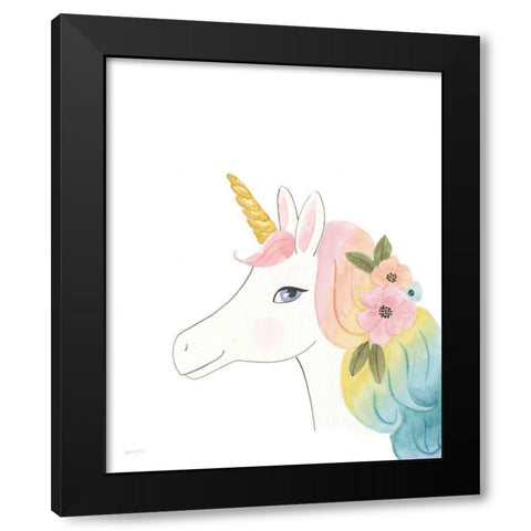 Lets Chase Rainbows V Black Modern Wood Framed Art Print by Jackson, Jenaya