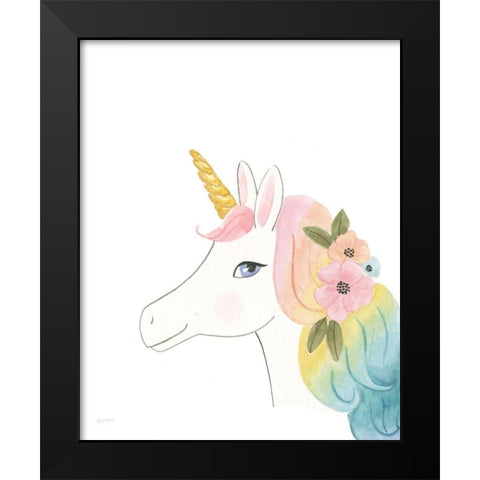 Lets Chase Rainbows V Black Modern Wood Framed Art Print by Jackson, Jenaya